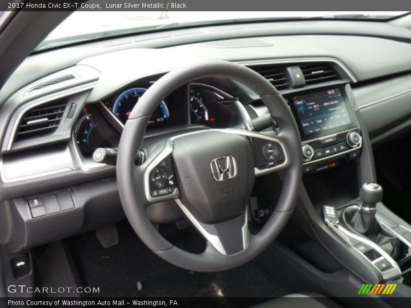 Lunar Silver Metallic / Black 2017 Honda Civic EX-T Coupe