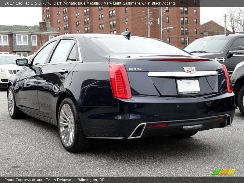 Dark Adriatic Blue Metallic / Very Light Cashmere w/Jet Black Accents 2017 Cadillac CTS Luxury