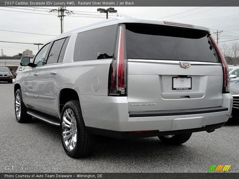 Radiant Silver Metallic / Jet Black 2017 Cadillac Escalade ESV Luxury 4WD