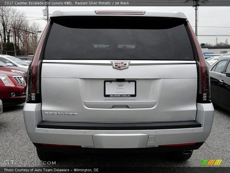 Radiant Silver Metallic / Jet Black 2017 Cadillac Escalade ESV Luxury 4WD