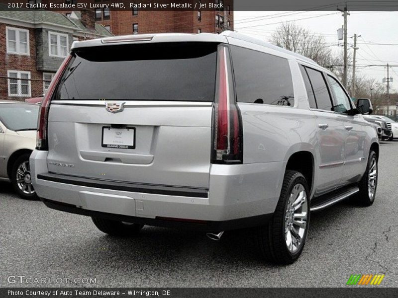 Radiant Silver Metallic / Jet Black 2017 Cadillac Escalade ESV Luxury 4WD