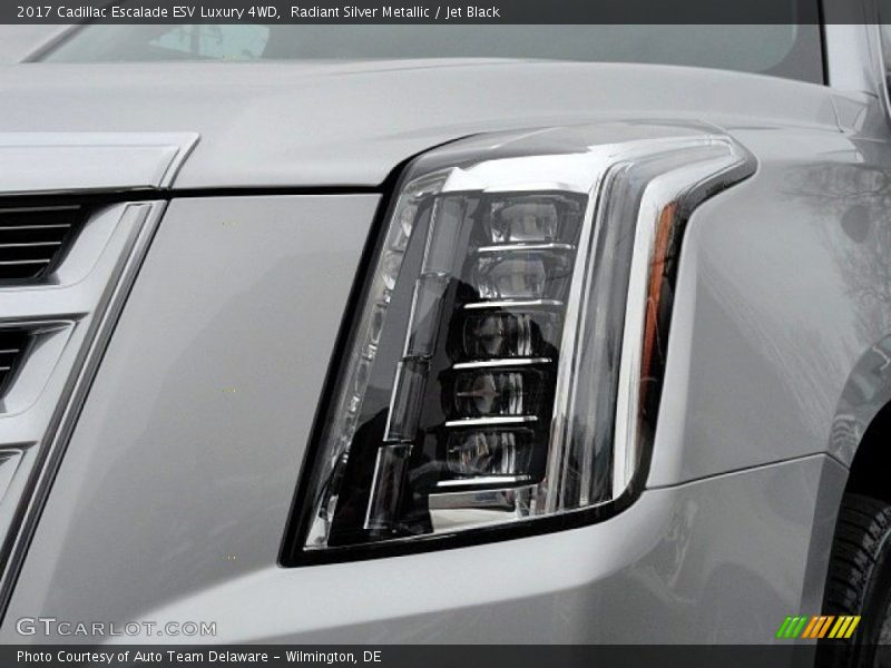 Radiant Silver Metallic / Jet Black 2017 Cadillac Escalade ESV Luxury 4WD