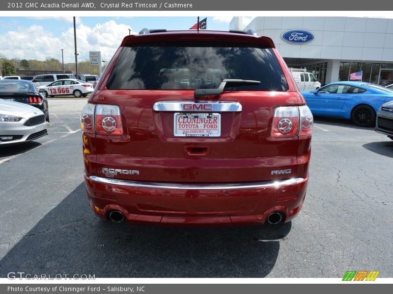 Crystal Red Tintcoat / Cashmere 2012 GMC Acadia Denali AWD
