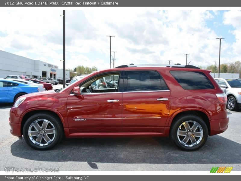 Crystal Red Tintcoat / Cashmere 2012 GMC Acadia Denali AWD