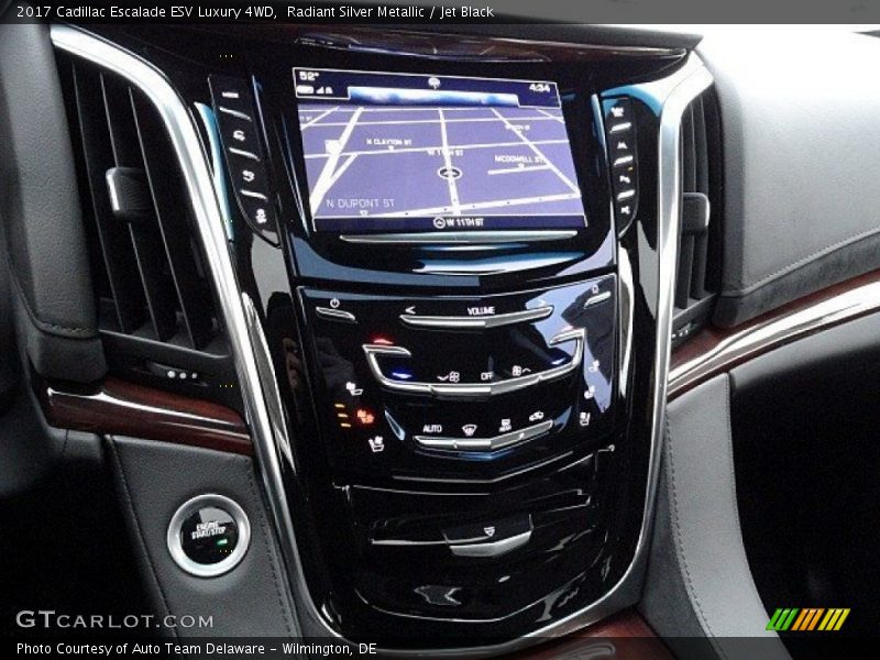Radiant Silver Metallic / Jet Black 2017 Cadillac Escalade ESV Luxury 4WD