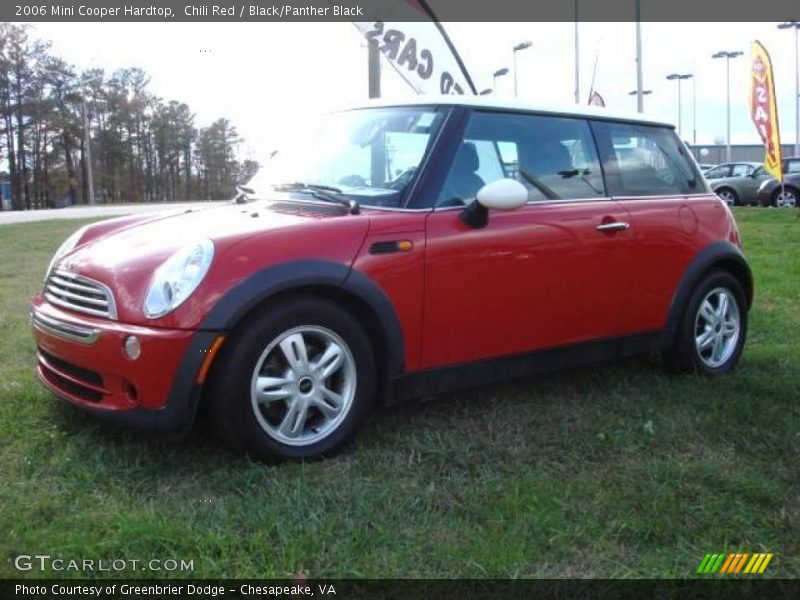 Chili Red / Black/Panther Black 2006 Mini Cooper Hardtop