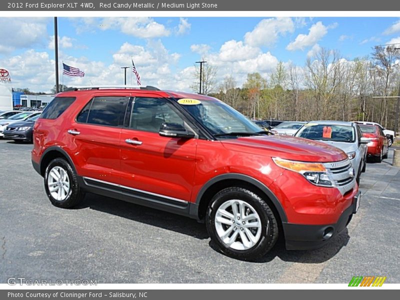 Red Candy Metallic / Medium Light Stone 2012 Ford Explorer XLT 4WD