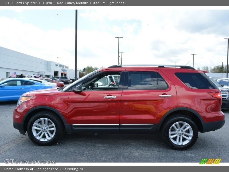 Red Candy Metallic / Medium Light Stone 2012 Ford Explorer XLT 4WD