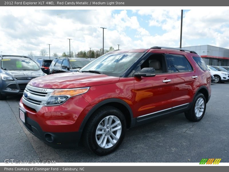 Red Candy Metallic / Medium Light Stone 2012 Ford Explorer XLT 4WD