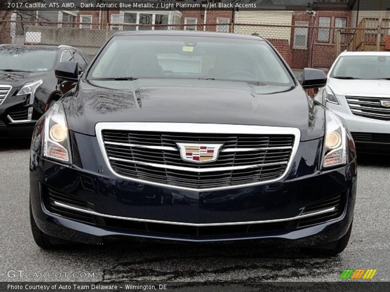 Dark Adriatic Blue Metallic / Light Platinum w/Jet Black Accents 2017 Cadillac ATS AWD