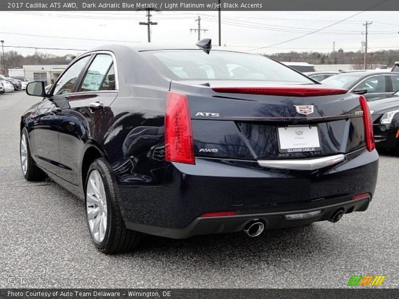 Dark Adriatic Blue Metallic / Light Platinum w/Jet Black Accents 2017 Cadillac ATS AWD