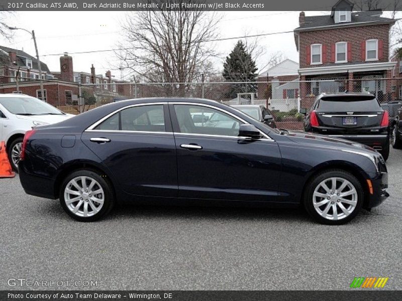 Dark Adriatic Blue Metallic / Light Platinum w/Jet Black Accents 2017 Cadillac ATS AWD