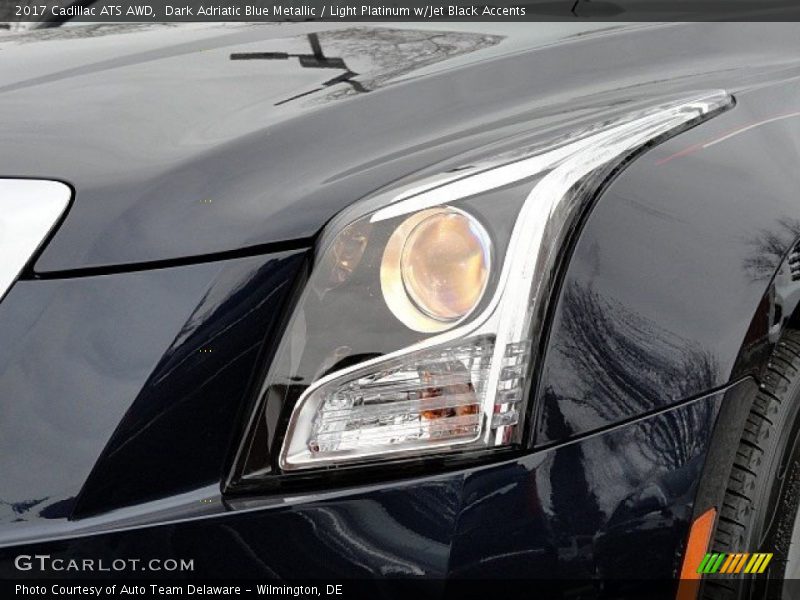 Dark Adriatic Blue Metallic / Light Platinum w/Jet Black Accents 2017 Cadillac ATS AWD