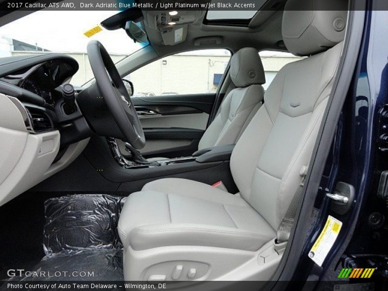 Dark Adriatic Blue Metallic / Light Platinum w/Jet Black Accents 2017 Cadillac ATS AWD