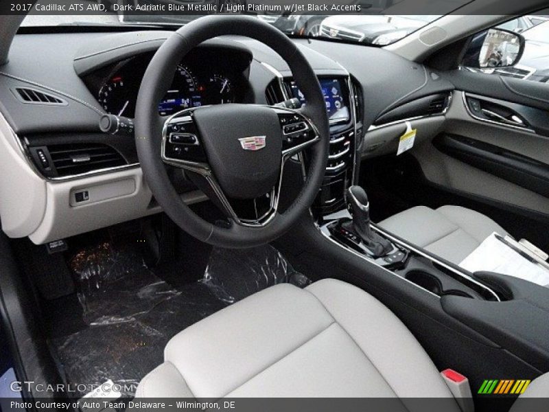 Dark Adriatic Blue Metallic / Light Platinum w/Jet Black Accents 2017 Cadillac ATS AWD