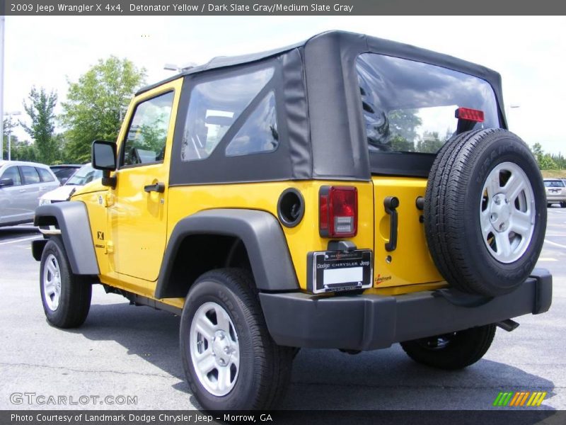 Detonator Yellow / Dark Slate Gray/Medium Slate Gray 2009 Jeep Wrangler X 4x4