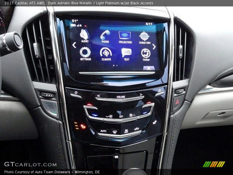 Dark Adriatic Blue Metallic / Light Platinum w/Jet Black Accents 2017 Cadillac ATS AWD