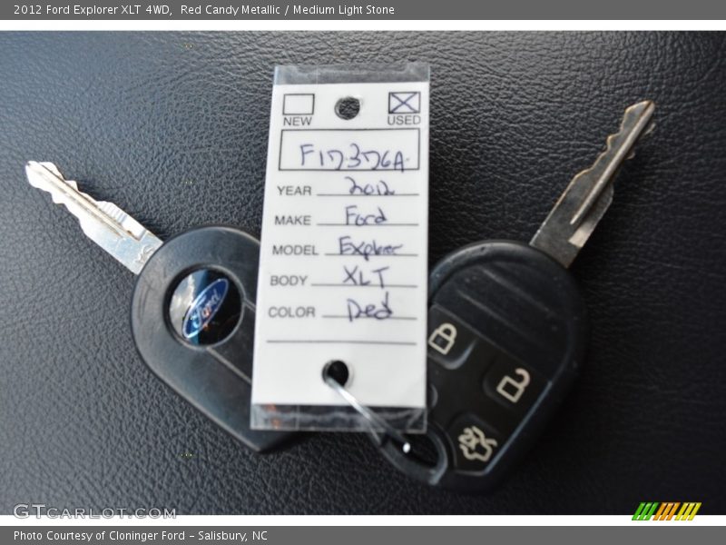 Red Candy Metallic / Medium Light Stone 2012 Ford Explorer XLT 4WD