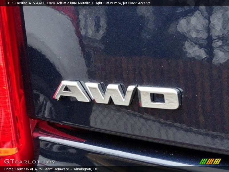 Dark Adriatic Blue Metallic / Light Platinum w/Jet Black Accents 2017 Cadillac ATS AWD