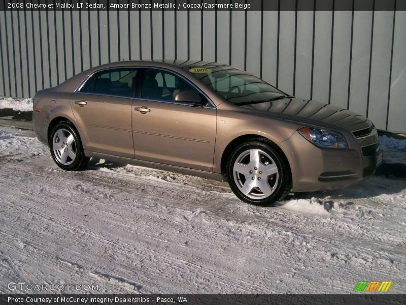 Amber Bronze Metallic / Cocoa/Cashmere Beige 2008 Chevrolet Malibu LT Sedan