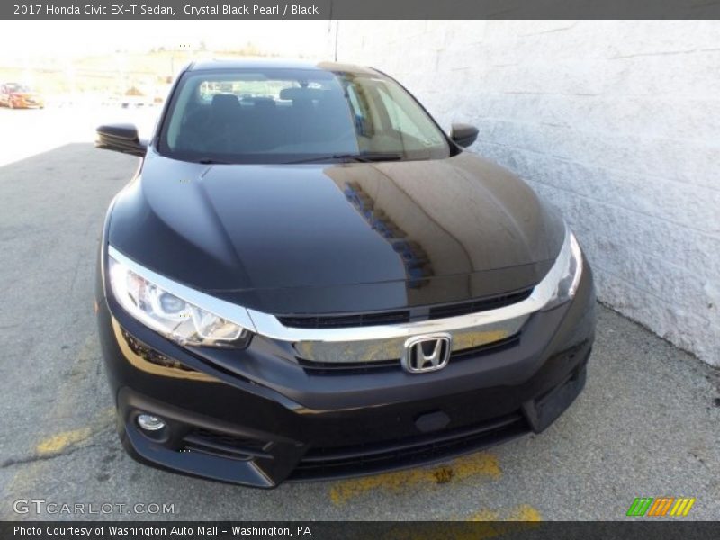 Crystal Black Pearl / Black 2017 Honda Civic EX-T Sedan