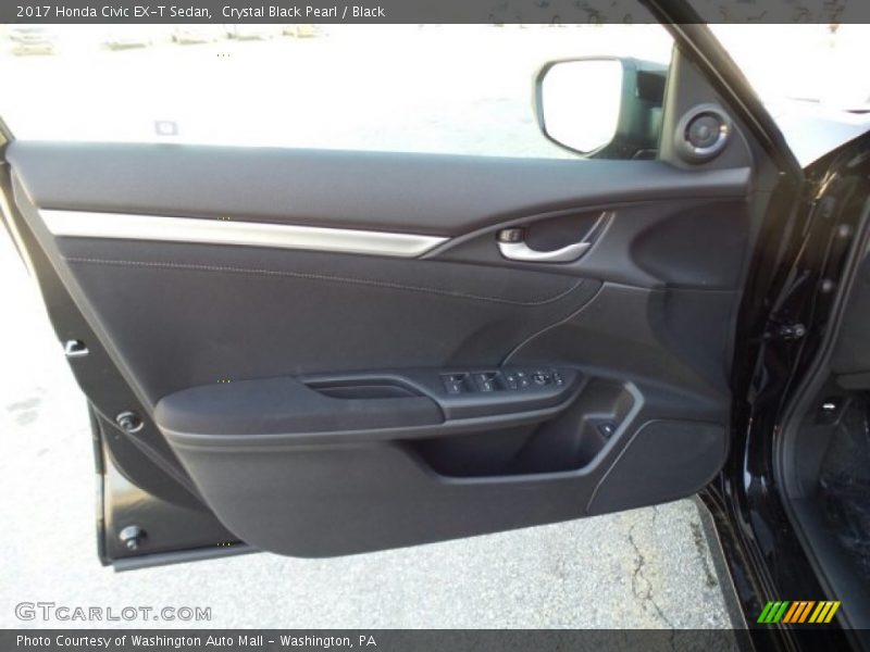 Crystal Black Pearl / Black 2017 Honda Civic EX-T Sedan