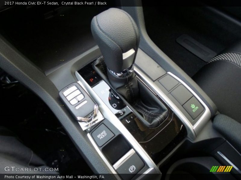 Crystal Black Pearl / Black 2017 Honda Civic EX-T Sedan