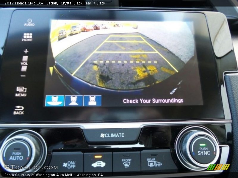 Crystal Black Pearl / Black 2017 Honda Civic EX-T Sedan