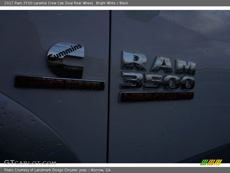 Bright White / Black 2017 Ram 3500 Laramie Crew Cab Dual Rear Wheel