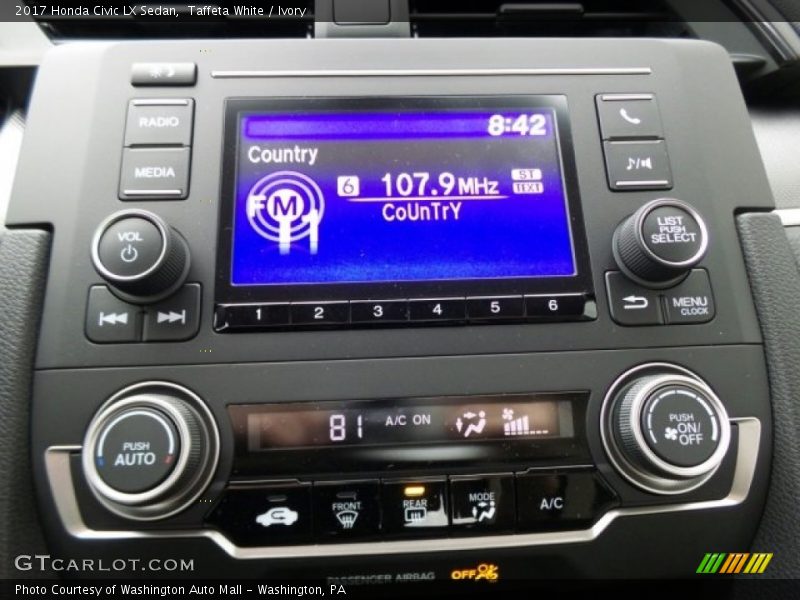 Taffeta White / Ivory 2017 Honda Civic LX Sedan