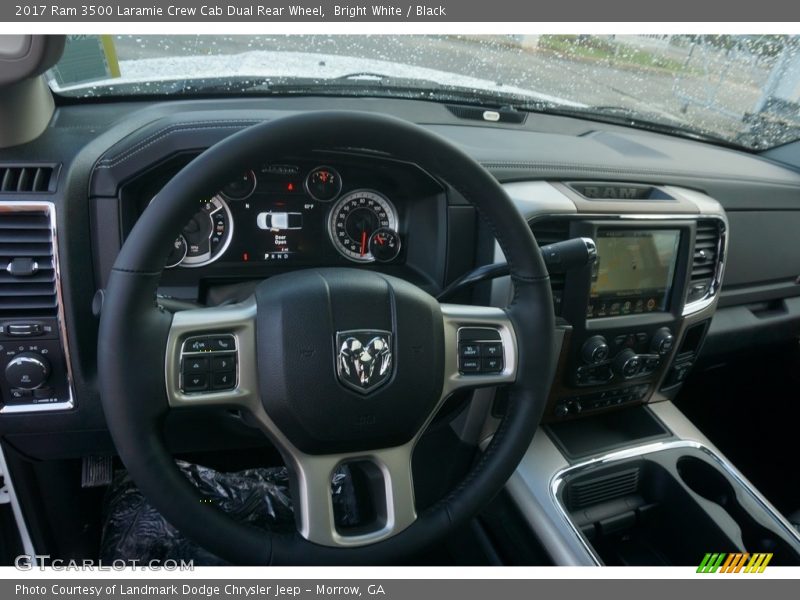 Bright White / Black 2017 Ram 3500 Laramie Crew Cab Dual Rear Wheel