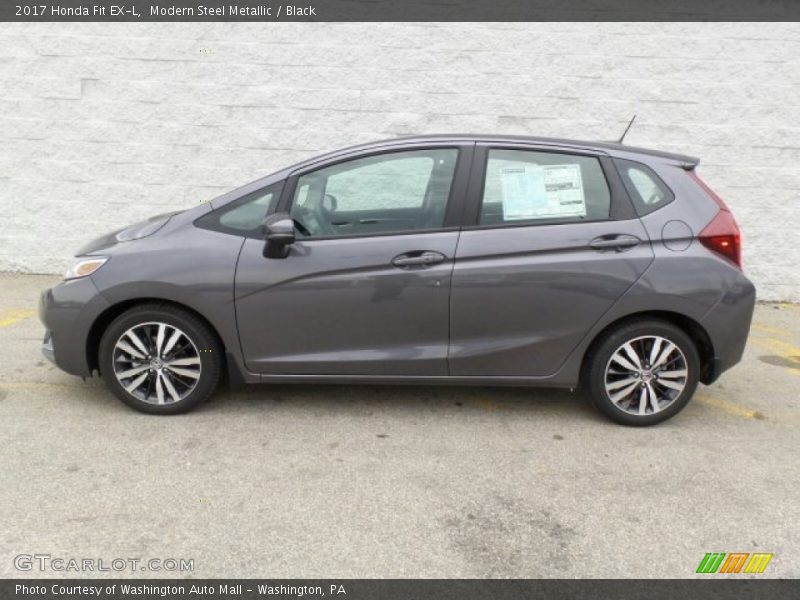 Modern Steel Metallic / Black 2017 Honda Fit EX-L