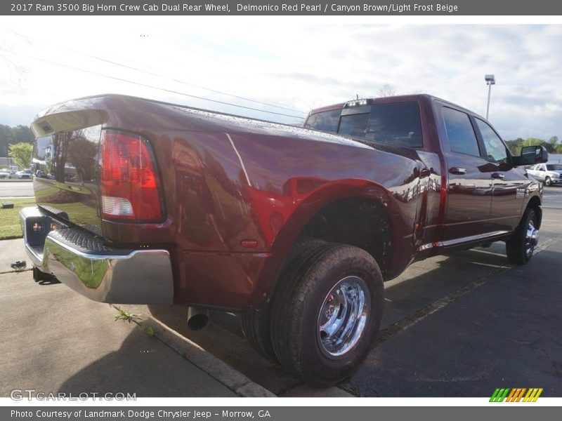 Delmonico Red Pearl / Canyon Brown/Light Frost Beige 2017 Ram 3500 Big Horn Crew Cab Dual Rear Wheel