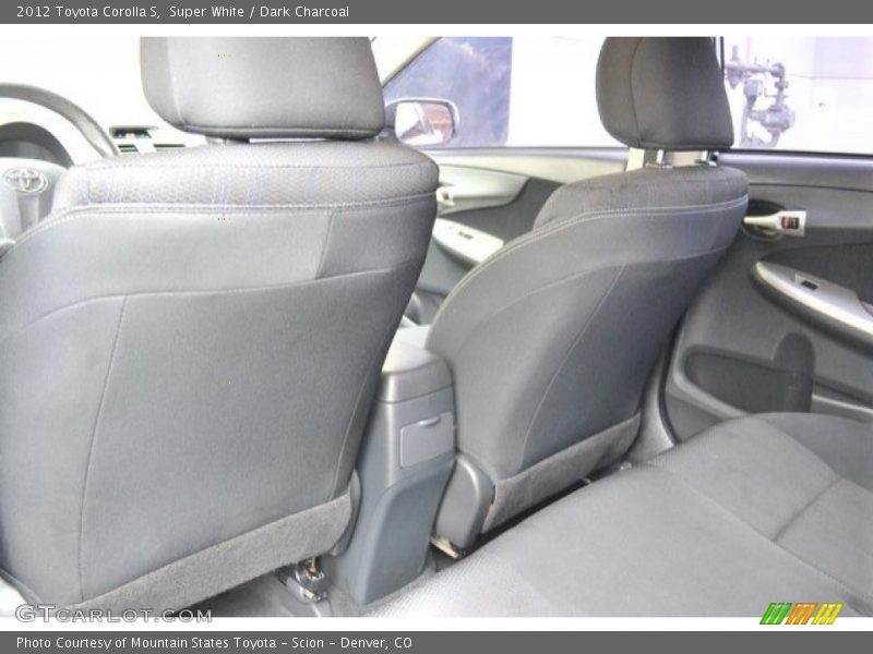 Super White / Dark Charcoal 2012 Toyota Corolla S