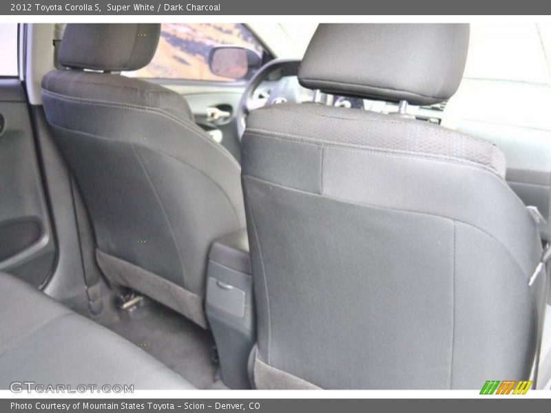Super White / Dark Charcoal 2012 Toyota Corolla S