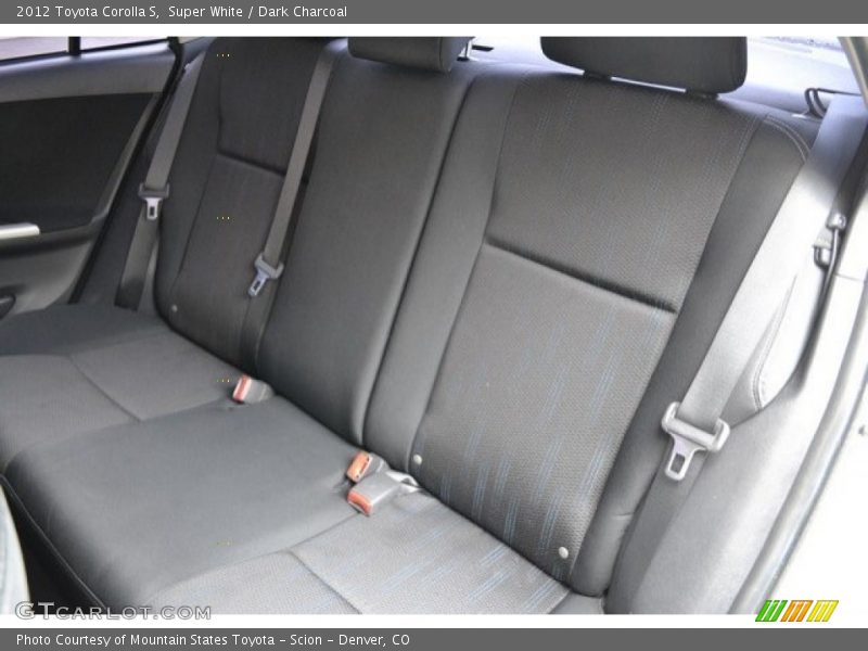 Super White / Dark Charcoal 2012 Toyota Corolla S