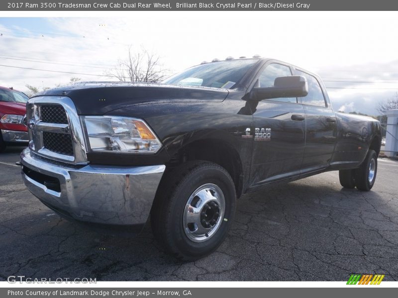 Brilliant Black Crystal Pearl / Black/Diesel Gray 2017 Ram 3500 Tradesman Crew Cab Dual Rear Wheel