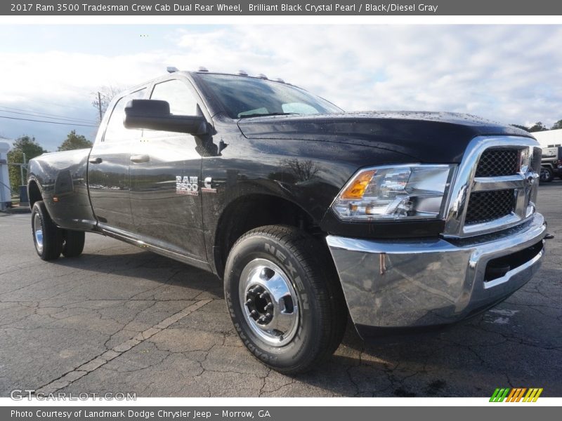 Brilliant Black Crystal Pearl / Black/Diesel Gray 2017 Ram 3500 Tradesman Crew Cab Dual Rear Wheel