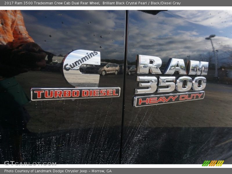 Brilliant Black Crystal Pearl / Black/Diesel Gray 2017 Ram 3500 Tradesman Crew Cab Dual Rear Wheel
