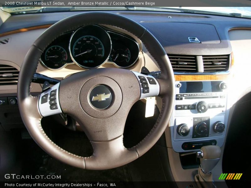 Amber Bronze Metallic / Cocoa/Cashmere Beige 2008 Chevrolet Malibu LT Sedan