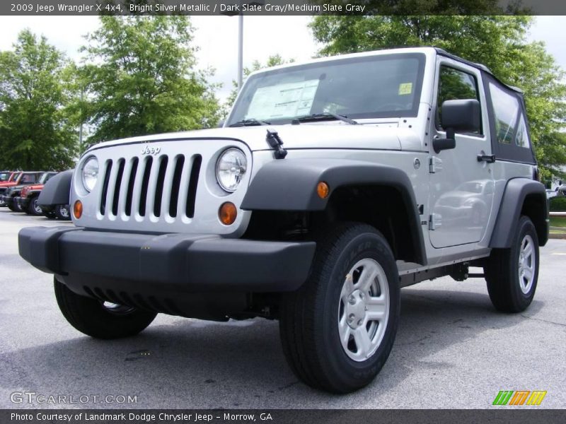 Bright Silver Metallic / Dark Slate Gray/Medium Slate Gray 2009 Jeep Wrangler X 4x4