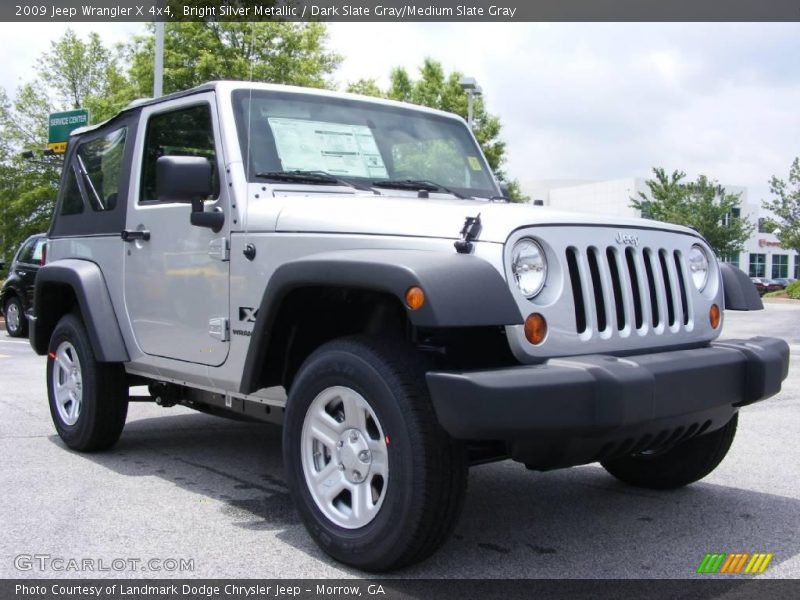 Bright Silver Metallic / Dark Slate Gray/Medium Slate Gray 2009 Jeep Wrangler X 4x4