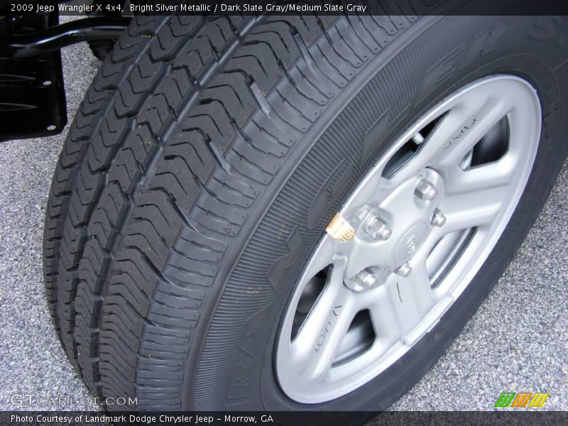 Bright Silver Metallic / Dark Slate Gray/Medium Slate Gray 2009 Jeep Wrangler X 4x4