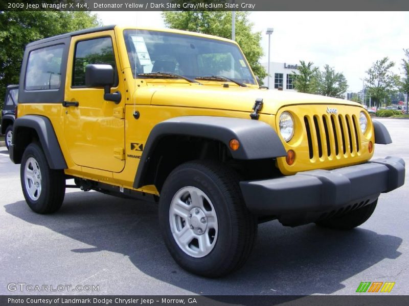 Detonator Yellow / Dark Slate Gray/Medium Slate Gray 2009 Jeep Wrangler X 4x4