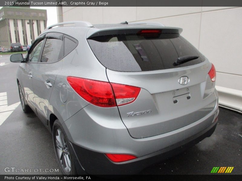 Graphite Gray / Beige 2015 Hyundai Tucson Limited AWD