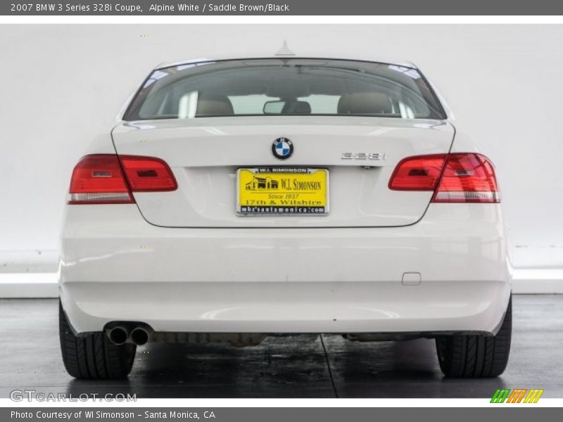 Alpine White / Saddle Brown/Black 2007 BMW 3 Series 328i Coupe