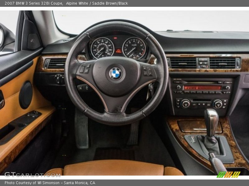 Alpine White / Saddle Brown/Black 2007 BMW 3 Series 328i Coupe