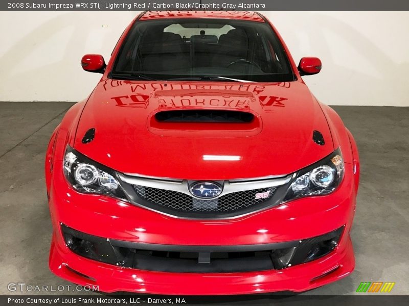 Lightning Red / Carbon Black/Graphite Gray Alcantara 2008 Subaru Impreza WRX STi