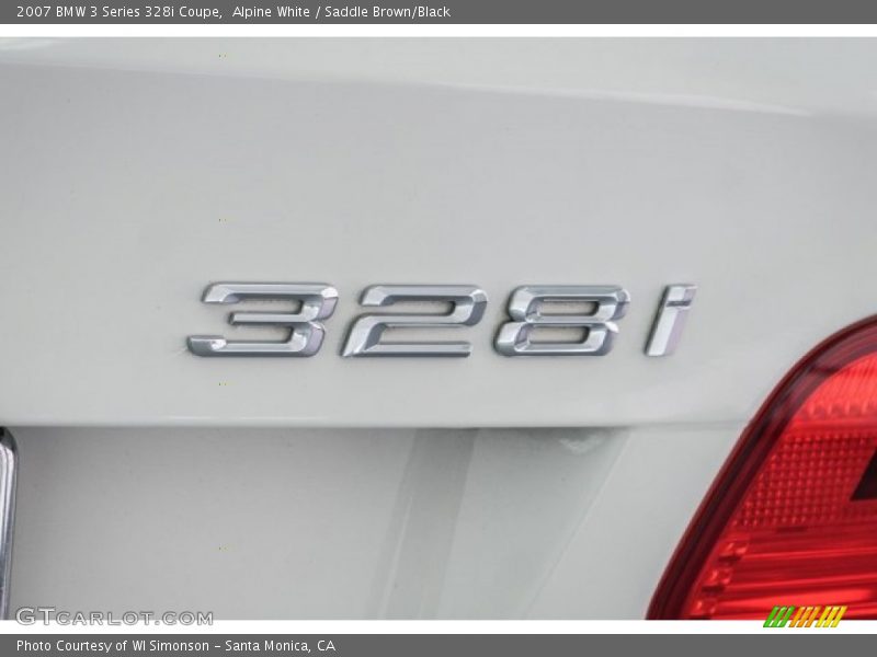 Alpine White / Saddle Brown/Black 2007 BMW 3 Series 328i Coupe