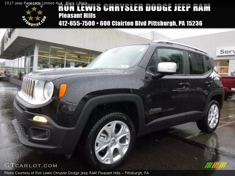 Black / Black 2017 Jeep Renegade Limited 4x4